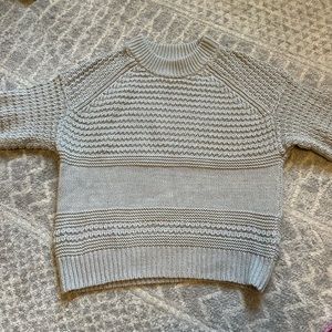 Mock neck gray sweater